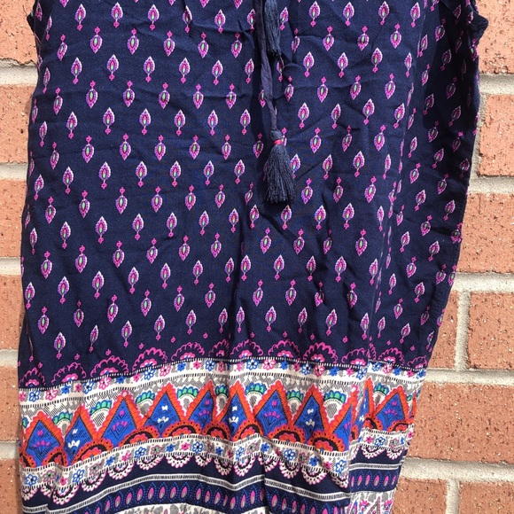 PRINT SUMMER TOP WITH STRAPS AND TASSEL DETAILS - Picture 2 of 7
